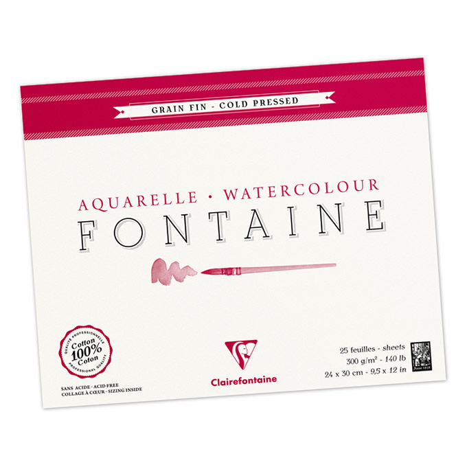 Cold Pressed Fontaine Watercolor Blocks and Pads