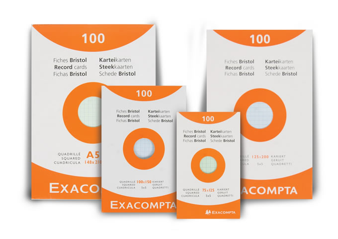 Exacompta Index Cards (also known as 'Bristol Cards')
